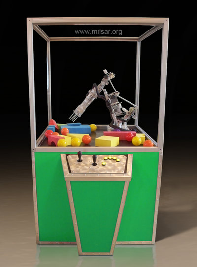 Robotic Exhibit; MRISAR's 5 Finger Robot Arm Base Mounted Exhibit 