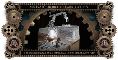 MRISAR's Exhibit Fabrication ​Images for
Custom, 3 Finger, & 5 Finger Robotic Arm Exhibit Kits!
