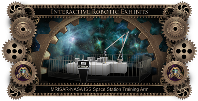 Exhibit Fabrication Images of MRISAR-NASA Simulator; ISS Space Station, 17'.5" long Robot Arm