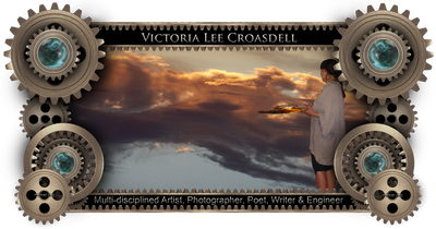 Victoria Lee Croasdell, an awarded, published and exhibited; Multi-disciplined Artist, Poet, Photographer, Writer and Engineer. Victoria joined in the creation of the MRISAR R&D Team in 1993.  She is one of four family members who have designed and created the prototypes of every robotic, science, tech art and regular art exhibit that MRISAR sells and rents. 