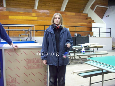 MRISAR's Team member Autumn Siegel fabricating Robotic Arm exhibits.