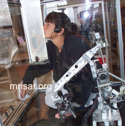 MRISAR Team member Victoria Croasdell Siegel during the fabrication of our base mounted 3 Finger Robotic Arm exhibit. We have been making exhibit robotics since 1991.