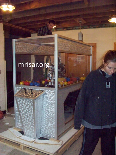 MRISAR Team members Autumn Siegel and Michael Cook fabricating Robotic exhibits.