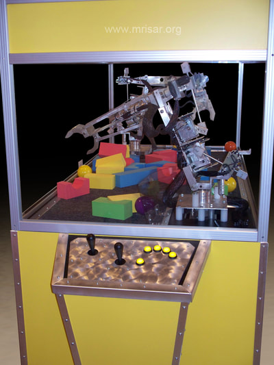 Robotic Exhibits; MRISAR's Dual Combo 3 & 5 Finger Robotic Arm Exhibit. MRISAR has designed and fabricated the earth’s largest selection of world-class, public use, interactive robotic exhibits.