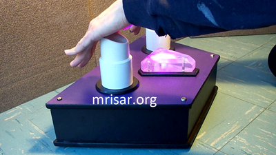 Interactive Science Exhibit; Mini Photonic Spectrum, designed and fabricated by MRISAR. We made our first version in 1985.