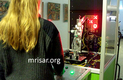 MRISAR's R&D Team fabricating our Cybermatrix exhibit.  We designed this exhibit in 1999.