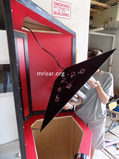 Science Exhibit; MRISAR's Interactive Photonic Spectrum Exhibit​ being fabricated by MRISAR's team who have been making them since 2001.
