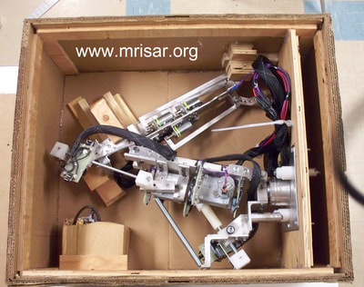 MRISAR’s interactive regular or Telepresence exhibit grade 5 Finger Robot Arm kit, in its custom shipping crate! We sell them as kits, or as a complete exhibit, in our standard cases or in a custom case. We have been making exhibit robotics since 1991.
