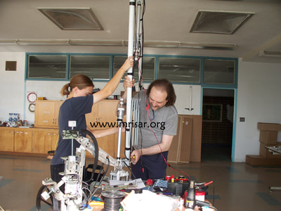 MRISAR's R&D Team members designing and fabricating the first prototype  of MRISAR's NASA ISS Space Station Robot Arm.