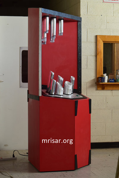 Science Exhibit; MRISAR's Interactive Photonic Spectrum Exhibit​ being fabricated by MRISAR's team who have been making them since 2001.