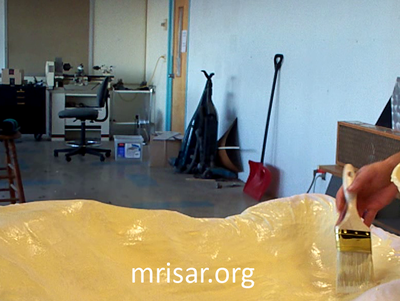 MRISAR image during the fabrication and testing process of our Planetary Probe Exhibit! We also sell this as a kit. Our kits have been incorporated into other company's cases; including the traveling exhibition "POPnology" and a NASA funded exhibition.  We have been making exhibit robotics since 1991.