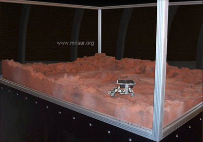 Simulator Planetary Robot. MRISAR’s Planetary Probe Rover Exhibit. This exhibit relates to STEM education.