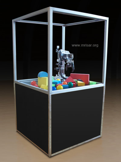 Robotic Exhibit; MRISAR's Teleoperated Single 3 Finger Robot Arm