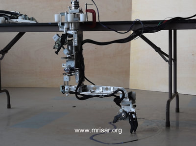 Robotic Exhibits; MRISAR's Top mounted 3 Finger Robotic Arm Exhibit. MRISAR has designed and fabricated the earth’s largest selection of world-class, public use, interactive robotic exhibits.