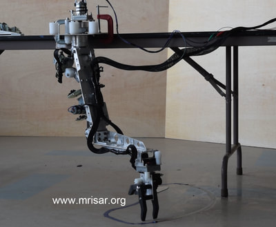Robotic Exhibits; MRISAR's Top mounted 3 Finger Robotic Arm Exhibit. MRISAR has designed and fabricated the earth’s largest selection of world-class, public use, interactive robotic exhibits.