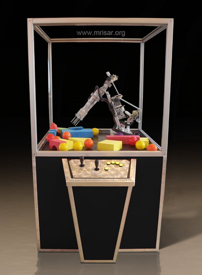 Robotic Exhibit; MRISAR's 5 Finger Robot Arm Base Mounted Exhibit