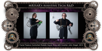 MRISAR's Wearable Dexterous Robotic Manipulators are "Facial Feature Controlled Robotic Devices". 