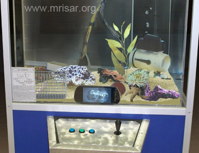 Underwater Robotic Simulator; MRISAR's Simulator AUV & ROV Robot Exhibit. This exhibit relates to STEM education.