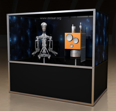 Simulator Humanoid Robot; MRISAR's Simulator Humanoid Telepresence Space Repair Robot. This exhibit relates to STEM education.