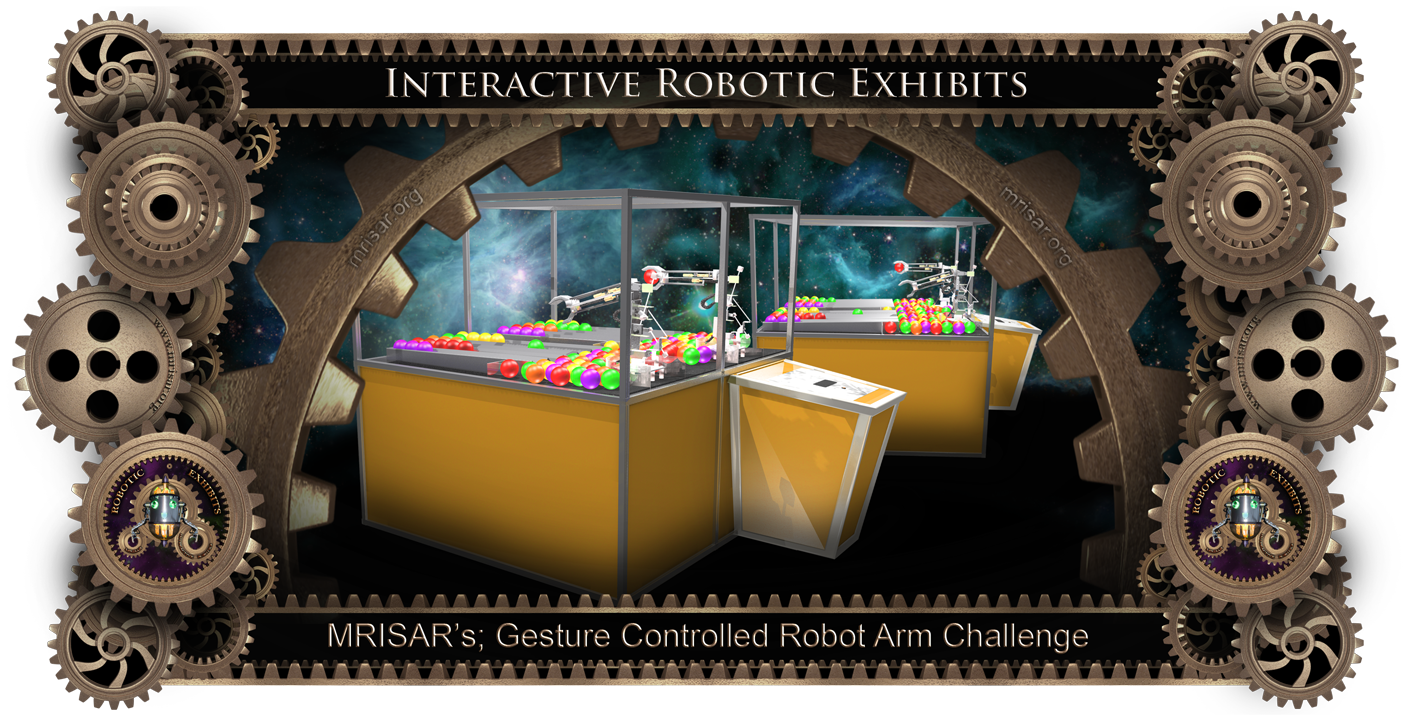 Gesture Controlled Robot Arm Challenge Exhibit; Human vs. Robot by MRISAR.