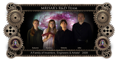 MRISAR's R&D Family Team Members;  Aurora Siegel, Autumn Siegel, John Siegel and Victoria Lee Croasdell. 2009.