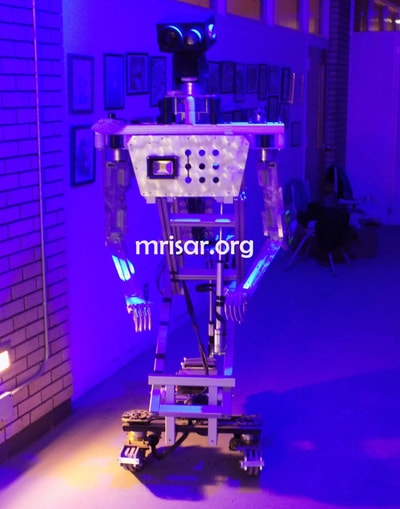 Quazi, a Robotic Assistant made by MRISAR's R&D Team out of scrap parts.