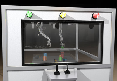 Robotic Simulator Exhibit; MRISAR’s Simulated "Hot Cell Manipulator Work Station" Exhibit. This exhibit relates to STEM education.