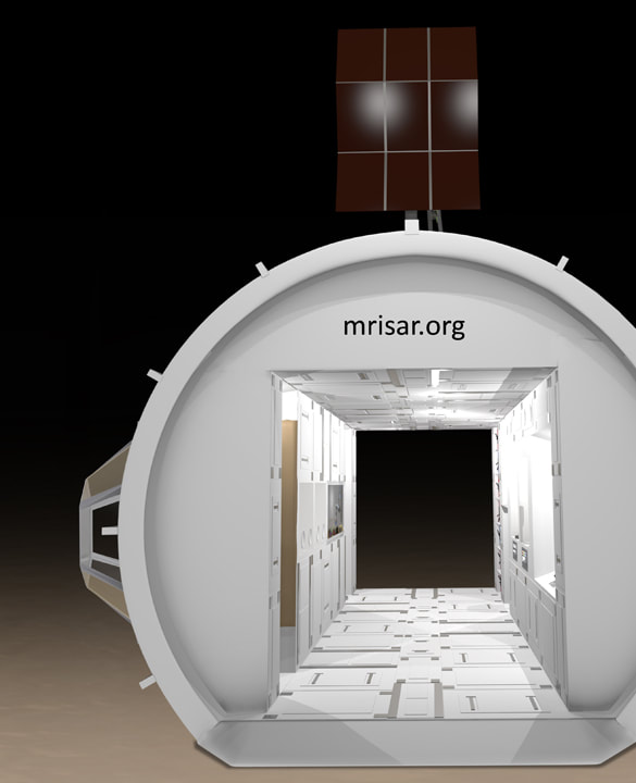 Space Exhibit; Space Station Titan Module Simulator with Interactive Robotics and Interchangeable Elements by MRISAR.