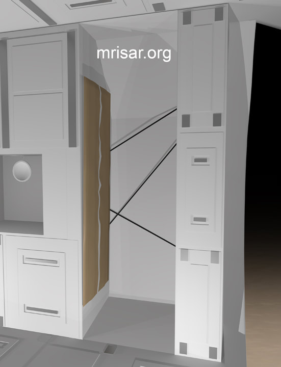 Space Exhibit; Space Station Module Simulator with Interactive, Interchangeable Elements by MRISAR. Space Station Sleeping Compartment Modular for the Space Exhibit; Space Station Module Simulator.
