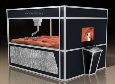 Robotic Space Simulator. MRISAR's Simulator Hover Robot Planetary Probe Exhibit. This exhibit relates to STEM education.